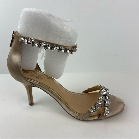 Jewel Badgley Mischka • Caroline Embellished Ankle • Strap Evening Sandals - Picture 6 of 15